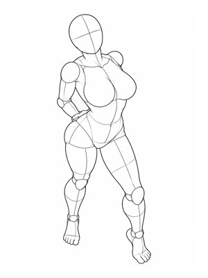 P013 Hands behind the back, chest lifted · High angle