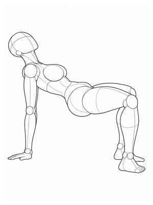 P080 Reverse tabletop, hips lifted · Side view