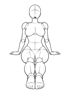 P003 Both hands behind, chest open