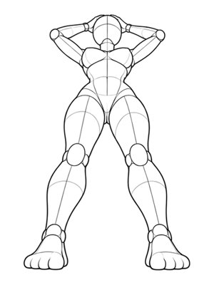 P016 Standing, hands through hair · Low angle