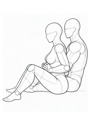 P010 Held while sitting sideways on the lap · Side view