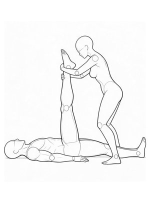 P037 抱紧抬起之单腿 · 侧面