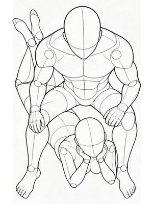 P058 Chin on hand between the legs · High angle