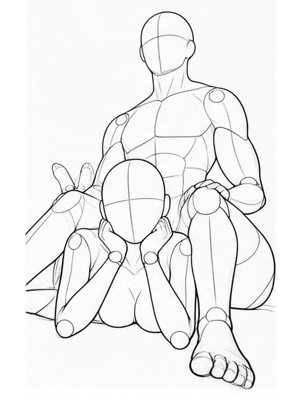 P058 Chin on hand between the legs · Low angle