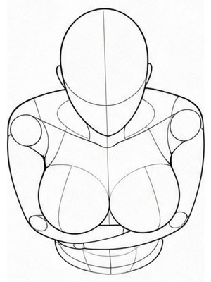 P030 Forearms crossed under the chest, lifted · High angle