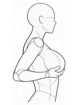 P031 Both hands lifting from below · Side view