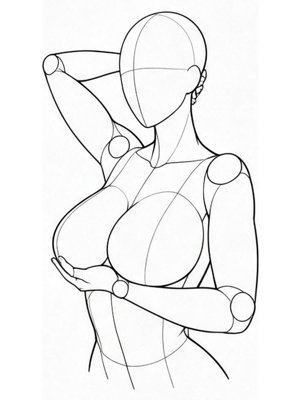 P034 One arm lifting the chest · Three-quarter view