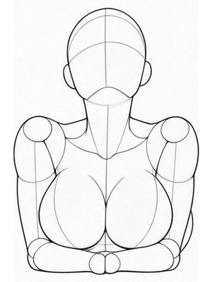 P044 Face down on the elbows, chest pressed · Low angle