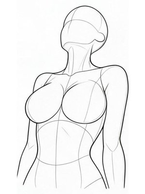 P045 Leaning back, arms pressed in · Low angle