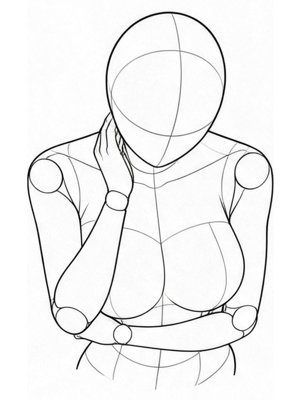 P046 One arm around the waist, hand on the neck · High angle