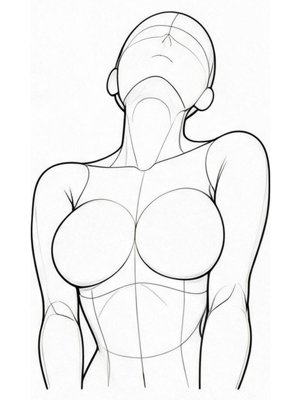 P076 Leaning forward, hand on the inner thigh · Low angle