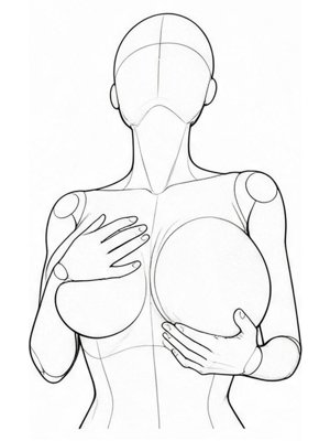 P078 Covered with one hand, lifted with the other · Low angle