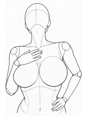 P079 胸の谷間に手を差し入れる · 下から